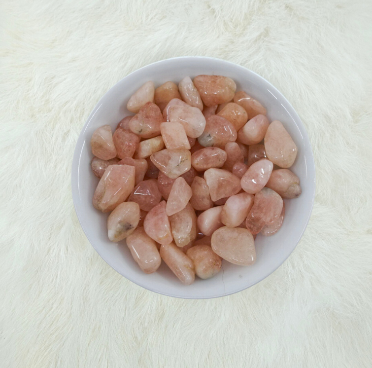 Peach Morganite Tumbled Crystals - Soul Mate Attraction & Emotional Healing - Juniper Stones