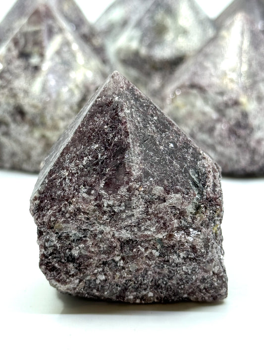 Lepidolite Half Polished Point