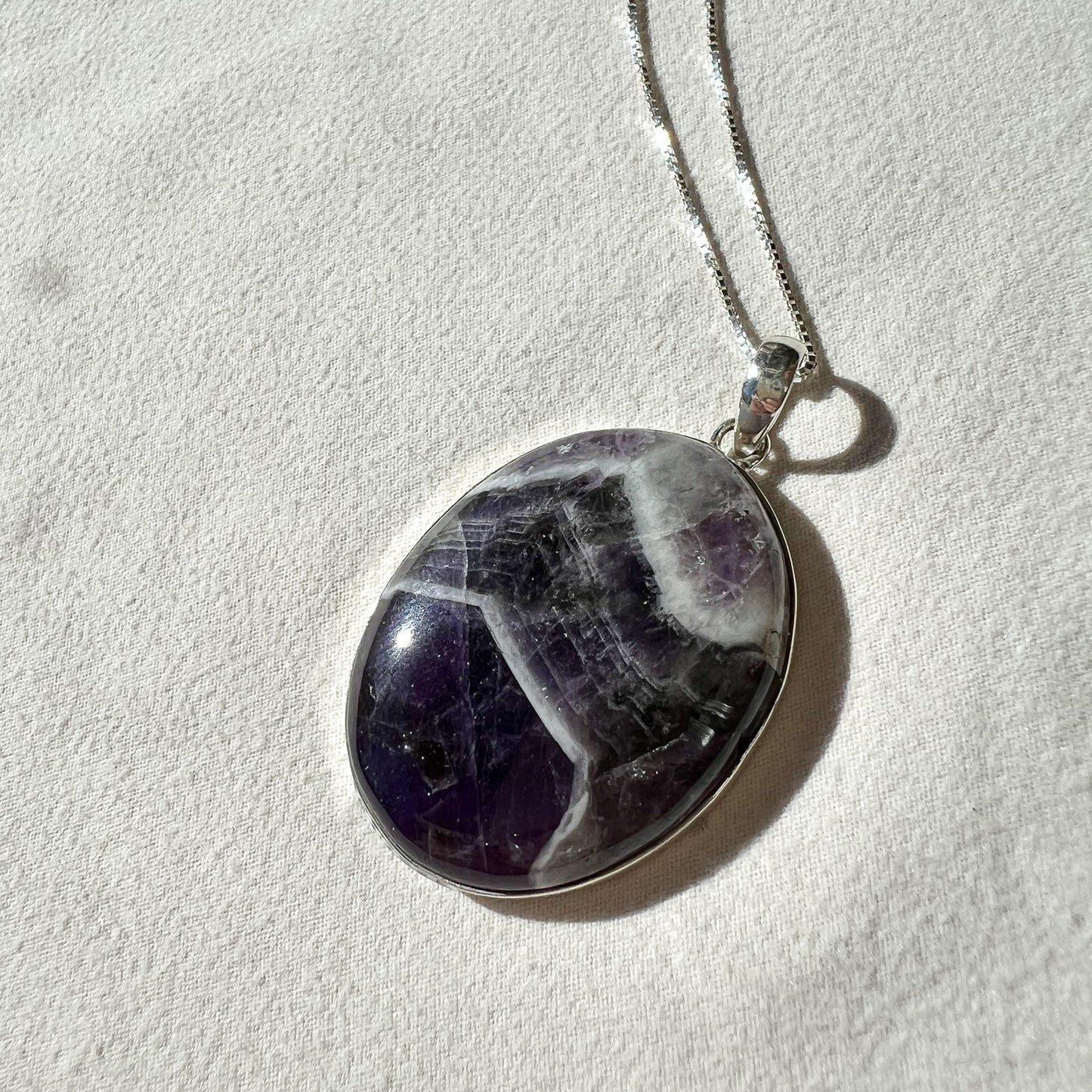 Chevron Amethyst Pendant