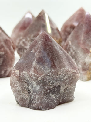 Strawberry Quartz Half Polished Point