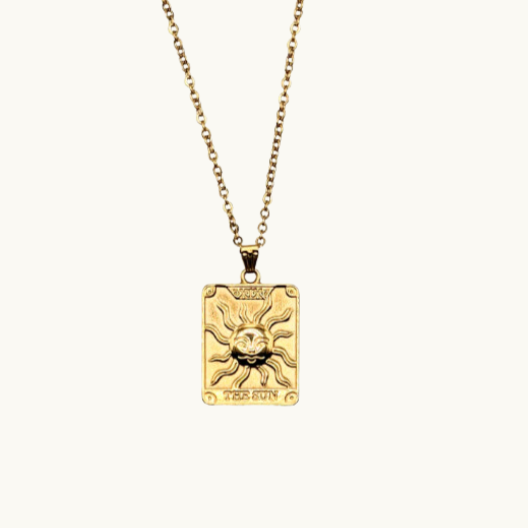 Tarot Sun Necklace - Gold