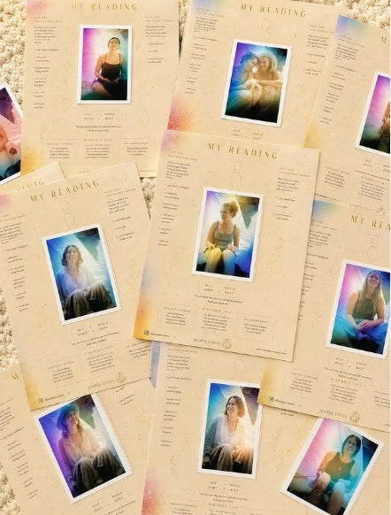Colorful aura portrait experience at Juniper Stones
