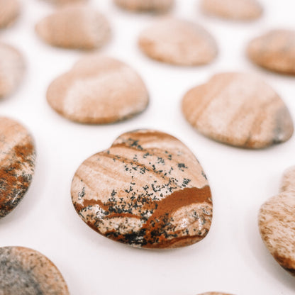 Picture Jasper Hearts - 1.25" x 1.25" - Intuitively Chosen