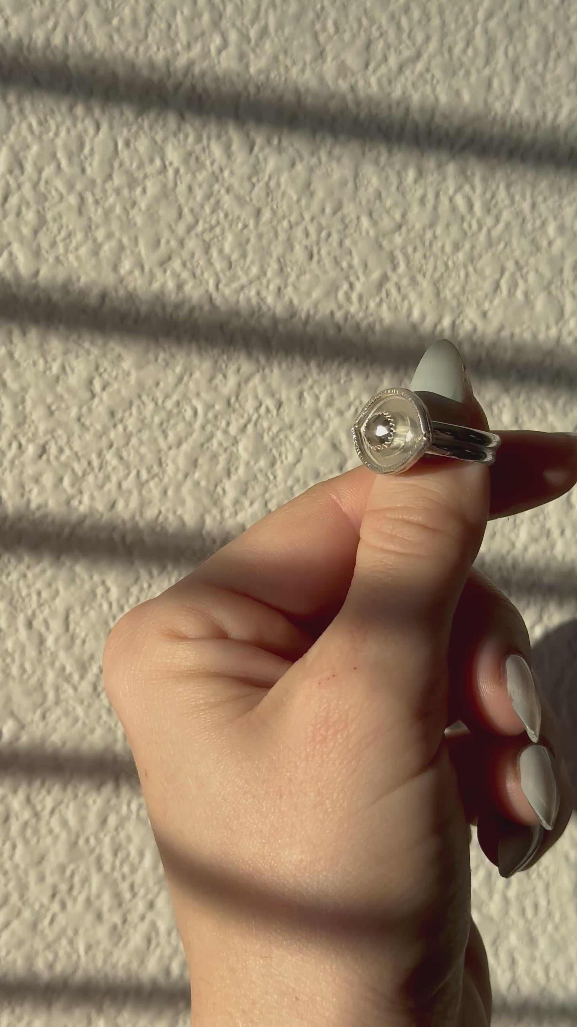 Pyrite Eye Ring Sz 6