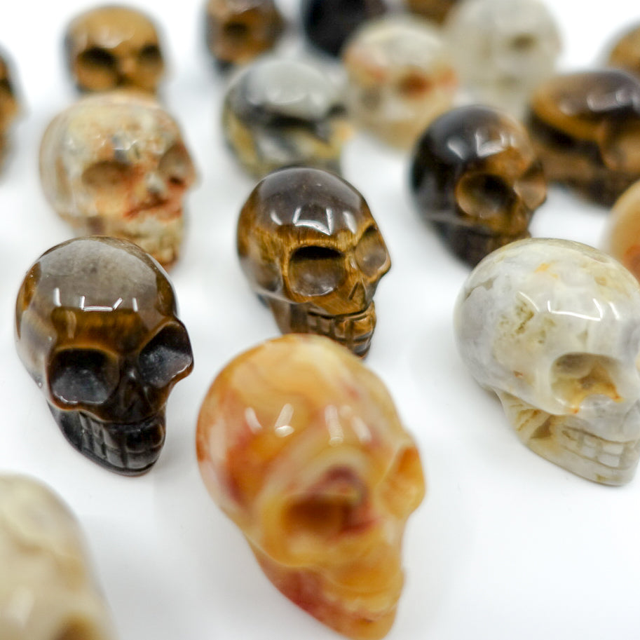 Mini Crystal Skulls Assorted Stones - 1" x 0.5" - Intuitively Chosen