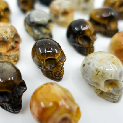 Mini Crystal Skulls Assorted Stones - 1" x 0.5" - Intuitively Chosen