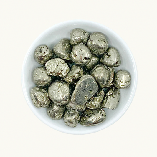 Pyrite Tumbled Crystals - Manifestation & Willpower Boost - Juniper Stones