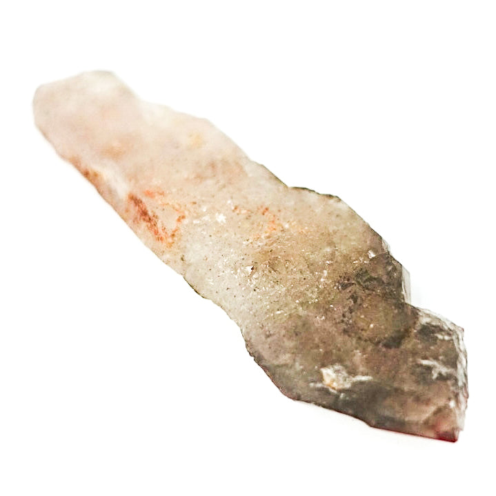 Rough Tabby Elestial Quartz Crystal, approximately 3.25 inches long and 1 inch wide