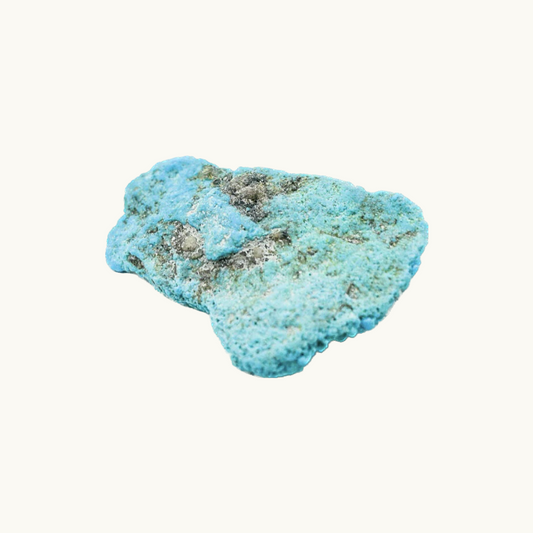 Natural Kingman Turquoise: Speak Your Truth with Heart Connection. Available in various sizes.