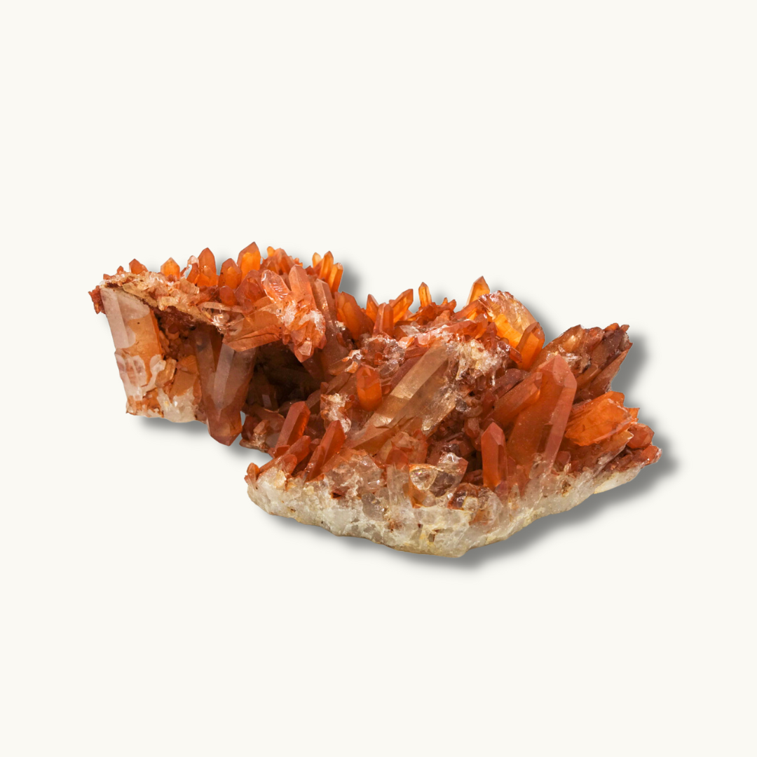 Tangerine Quartz Crystal Cluster - Orange - Stimulating Creativity and Sexual Energies