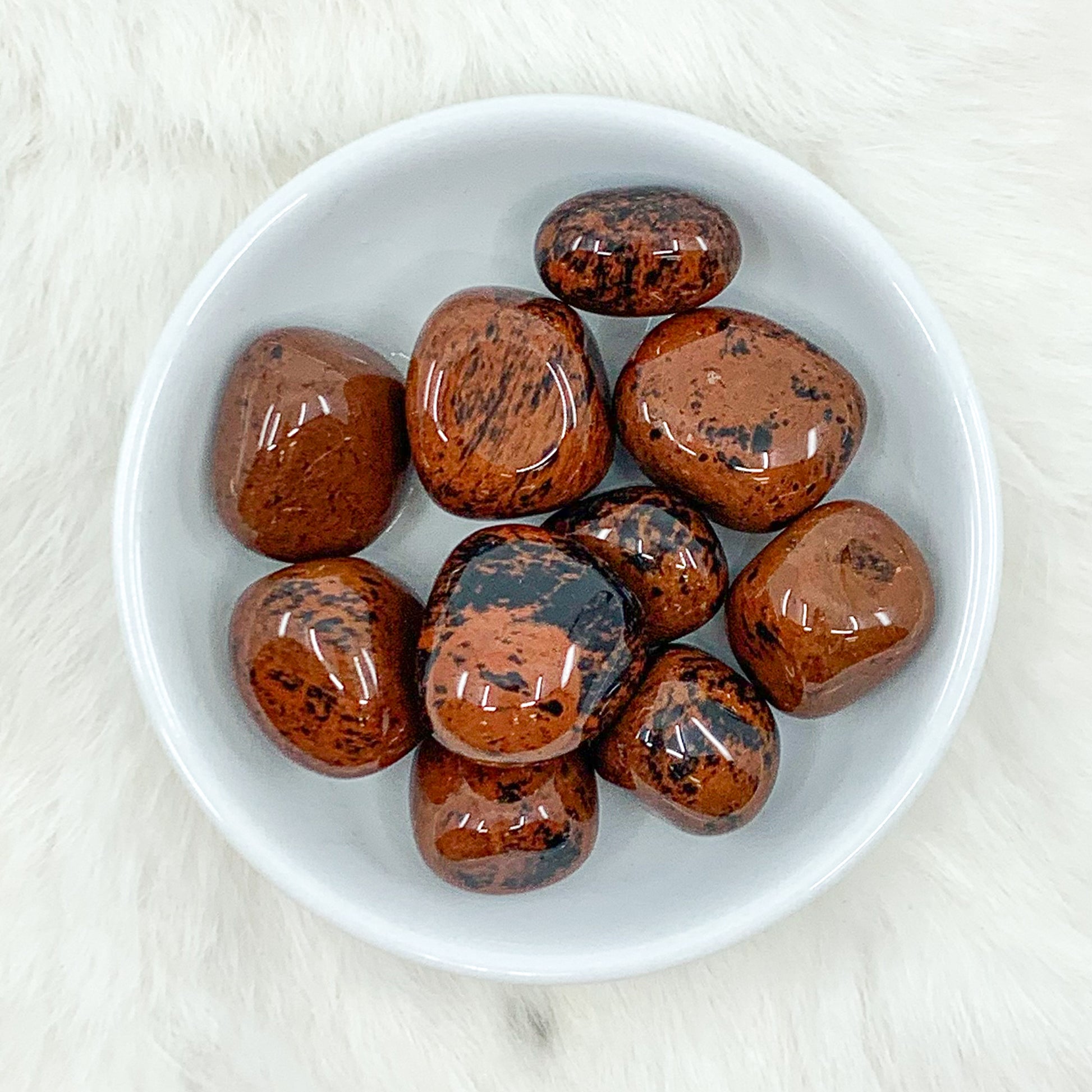 Mahogany Obsidian Crystal Tumbled - Remove Obstacles & Boost Abundance - Juniper Stones