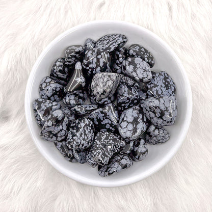 Snowflake Obsidian Tumbled Crystals - Past Life Recall & Healing - Juniper Stones