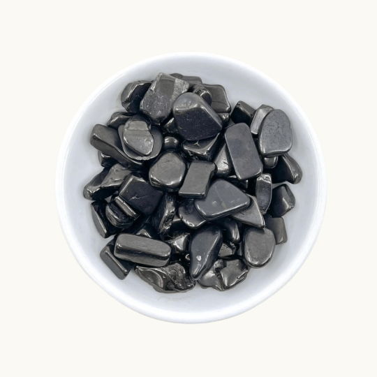 Shungite Tumbled Crystals - Spiritual Light & EMF Protection - Juniper Stones