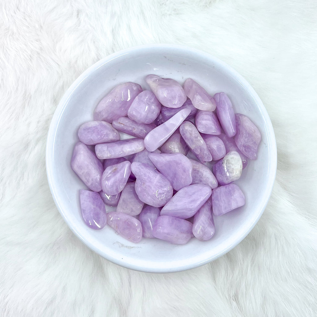 Tumbled Kunzite Crystals - Kindness & Joy - Juniper Stones