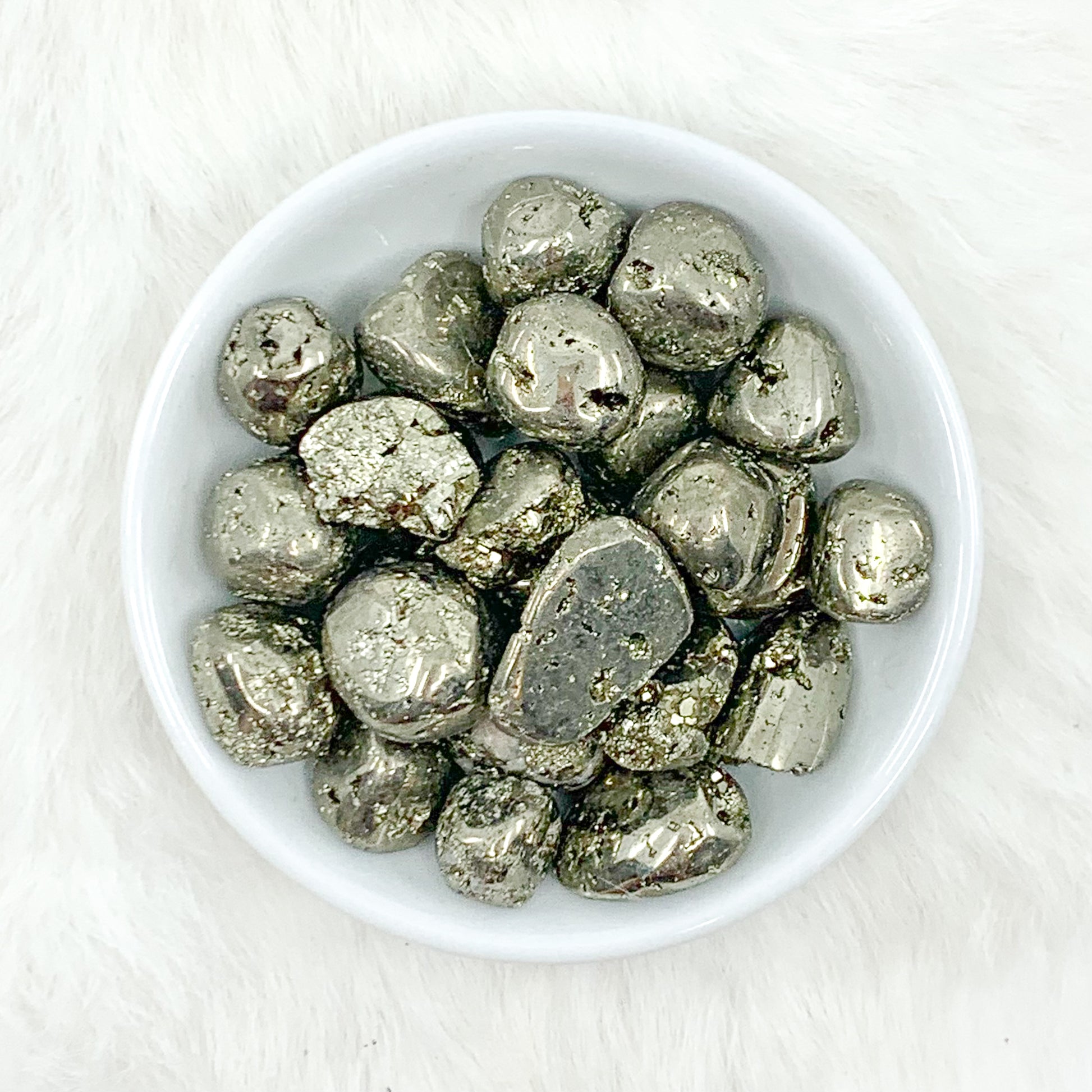 Pyrite Tumbled Crystals - Manifestation & Willpower Boost - Juniper Stones