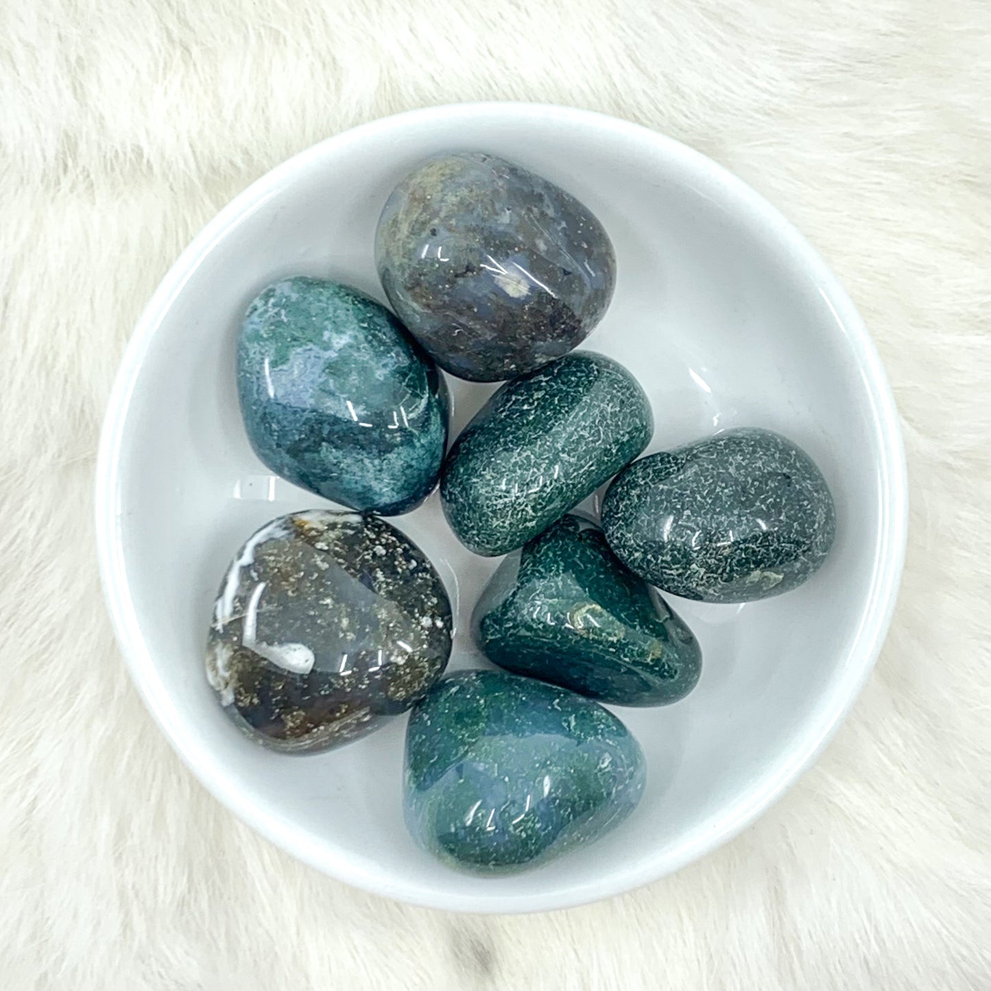 Moss Agate Tumbled