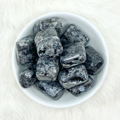 Larvikite Tumbled Crystal - Positive Energy Flow & Inner Vision - Juniper Stones