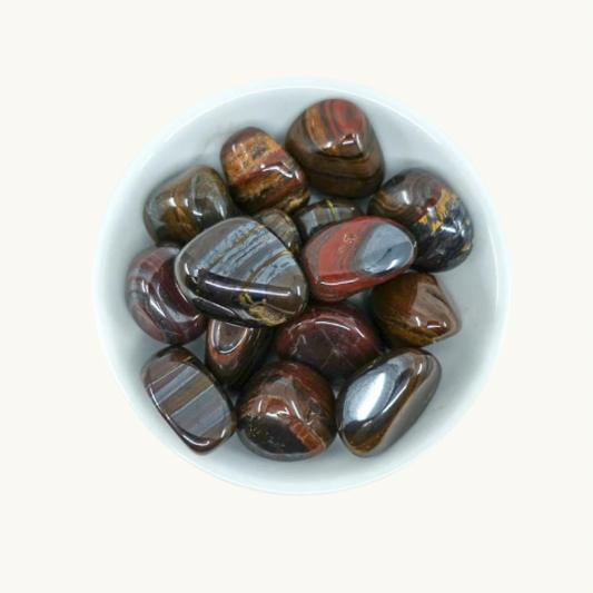 Tigers Iron Tumbled Crystals - Strength, Stamina, Courage - Juniper Stones