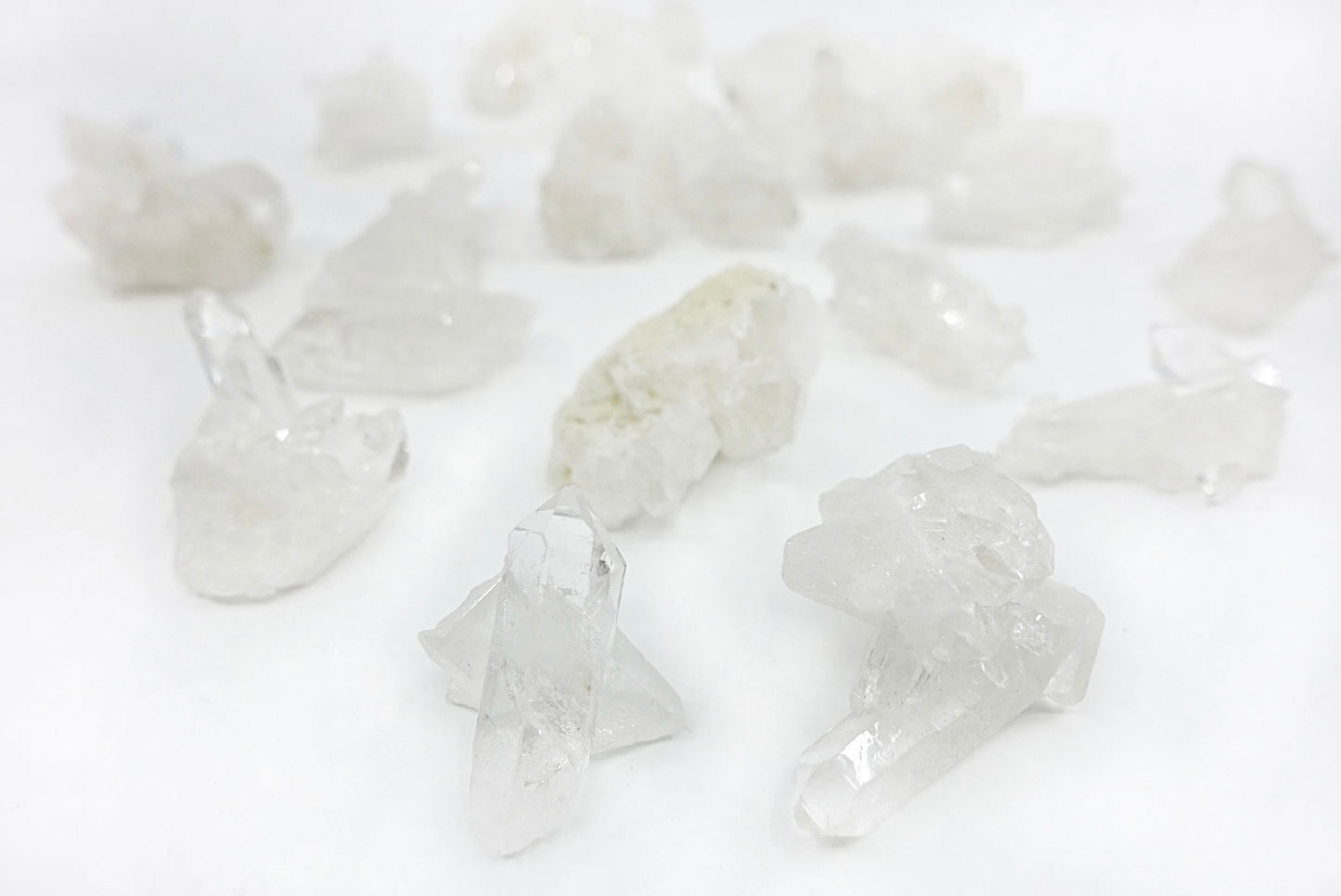 Clear Quartz clusters, approximately 1"+ in size, handpicked for you by Juniper Stones.