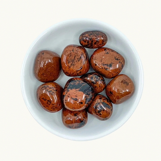 Mahogany Obsidian Crystal Tumbled - Remove Obstacles & Boost Abundance - Juniper Stones