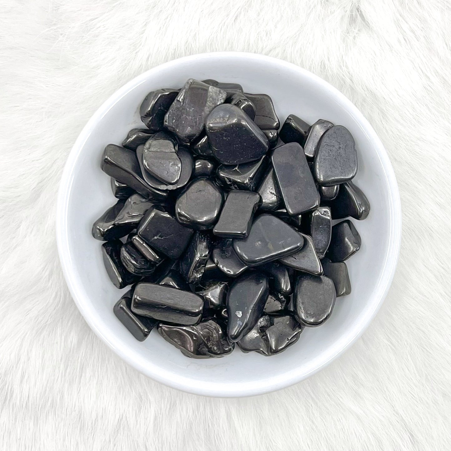 Shungite Tumbled Crystals - Spiritual Light & EMF Protection - Juniper Stones